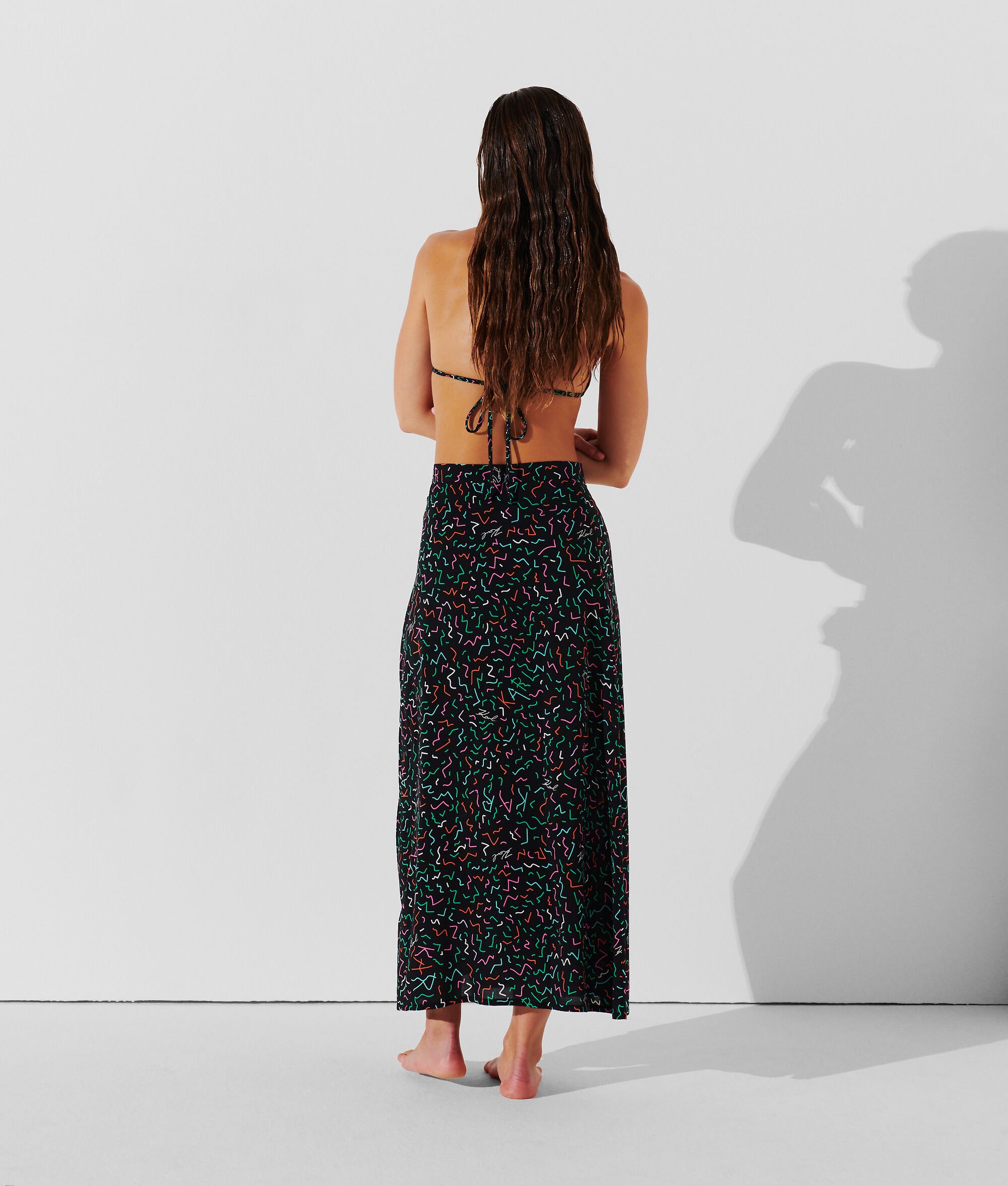 (image for) Unique Influence GEOMETRIC-PRINT BEACH WRAP SKIRT